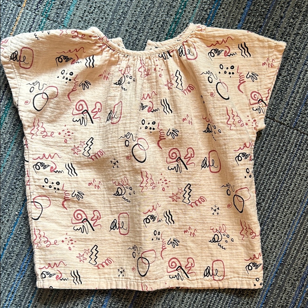 Super Cute Light Cotton Gauze Top with Abstract Print - Nordstrom!